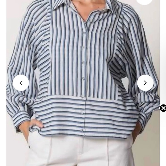 SOLD OUT $158 NWT Cleobella Striped Blouse - Picture 5 of 5